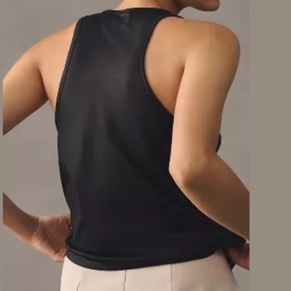 ANTHROPOLOGIE Porridge Black Shine Racerback Tank Top Size 3X NEW - Picture 4 of 6